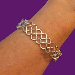 3/$30 Silvertone Braided Wave Cuff Bracelet